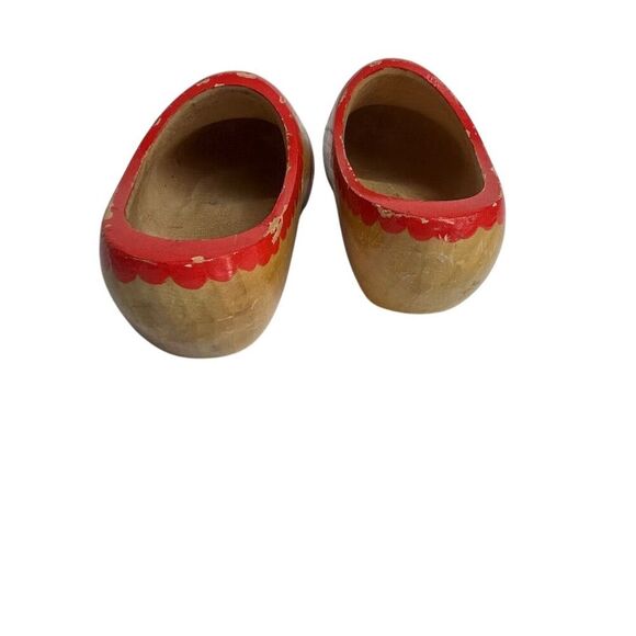 Vintage Hand Painted Holland Windmill Wooden Dutch Clogs - Picture 10 of 16